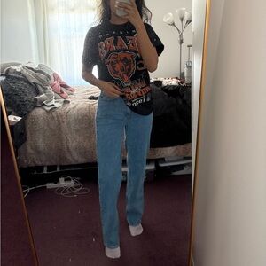 Aritzia Denim Forum Straight Leg Blue Jeans